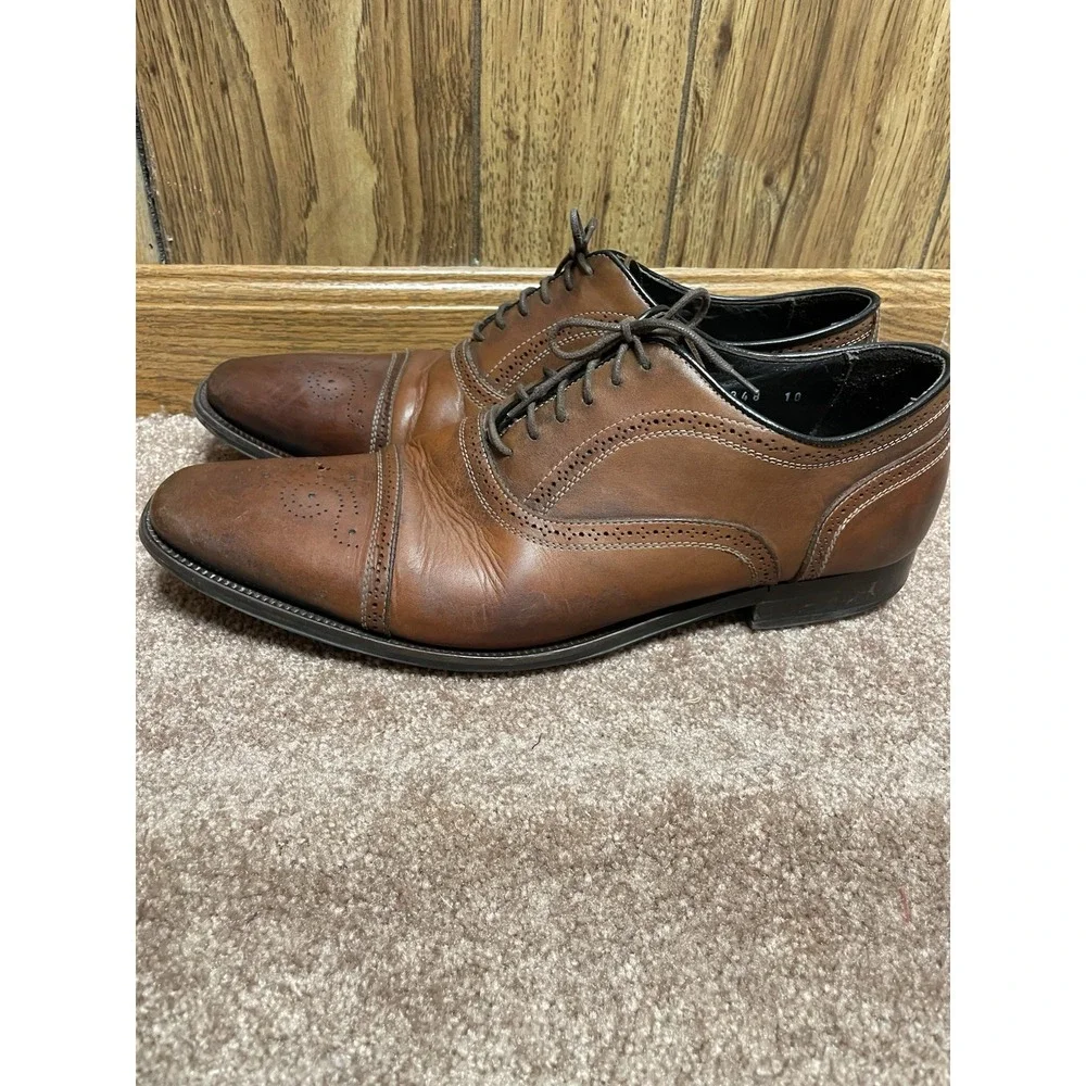To Boot New York Adam Derrick‎ mens 10 Italian Brown Oxford leather Dress Shoes